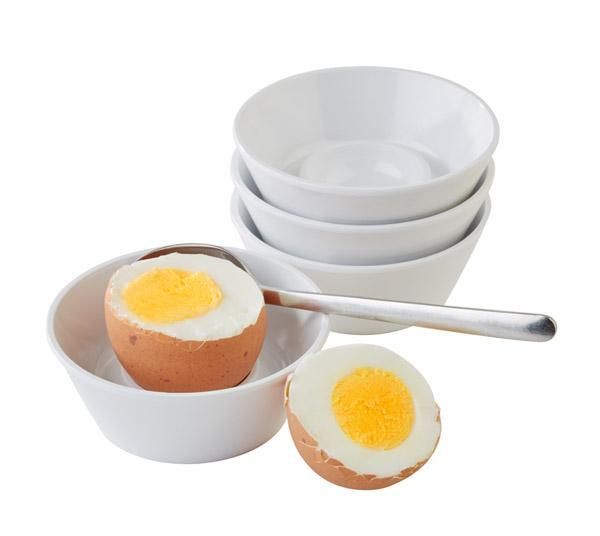 APS set 4 egg cups 8x8 cm white melamine horeca