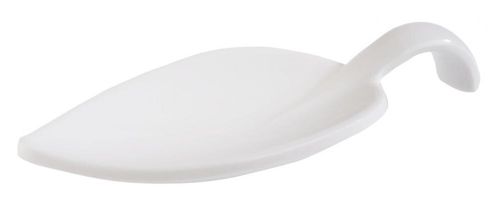 Finger food spoon "Leaf" 4.5 x 10 cm White - APS