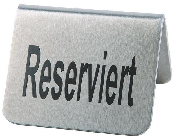 APS Reserved table sign 5x5 cm stainless steel horeca