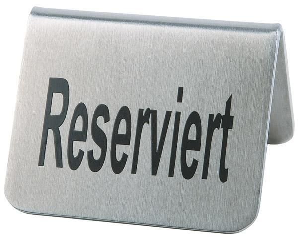 APS Reserved table sign 5x5 cm stainless steel horeca