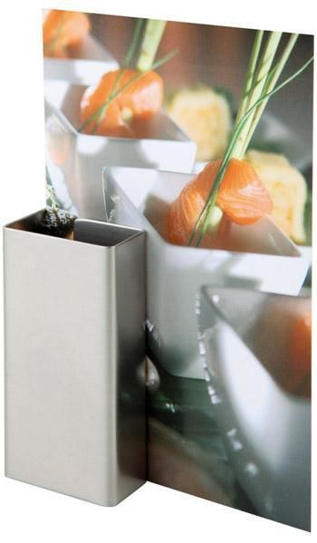 APS card holder 4.5x8.5 cm stainless steel horeca