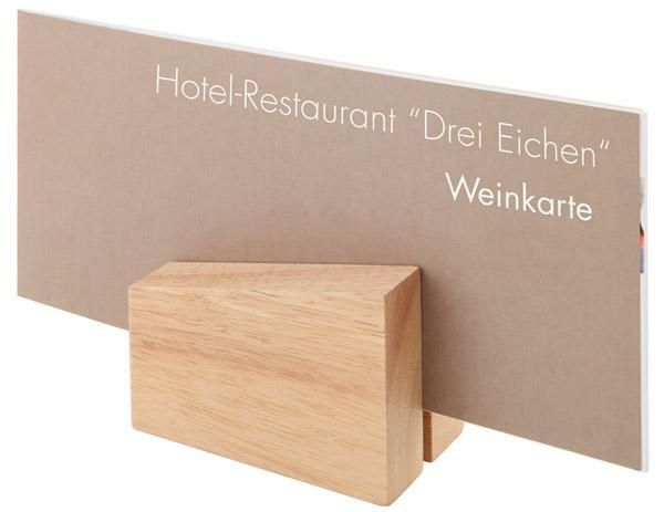 APS card holder 6.5x8.5 cm wood beige horeca