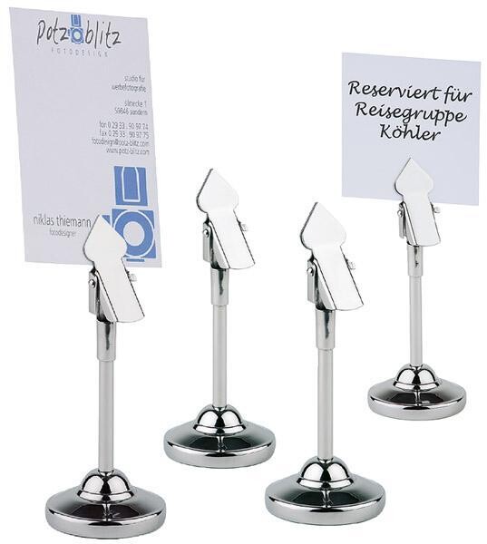 APS set 4 label holders 10x4 cm with 2 white cards horeca