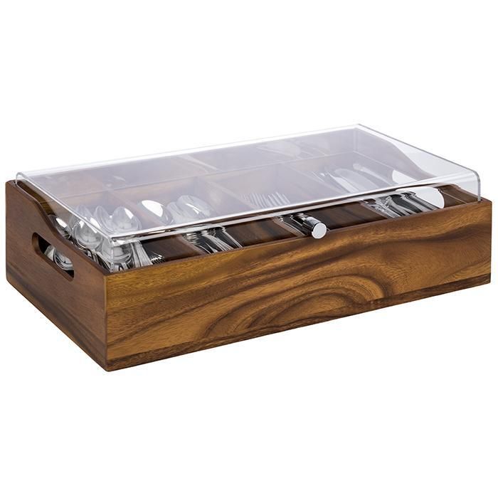 Cutlery Holder with Lid "Acacia" 51 x 28 cm - APS
