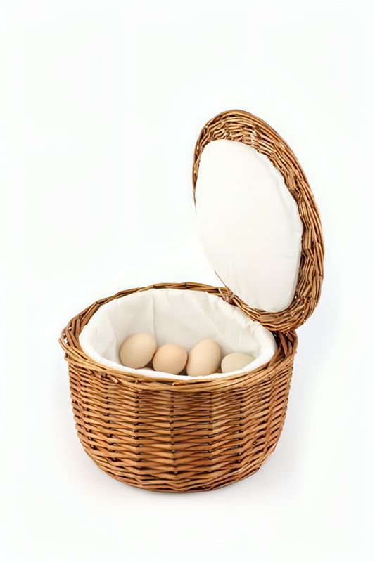 Round Egg Basket 25 cm Light Beige - APS