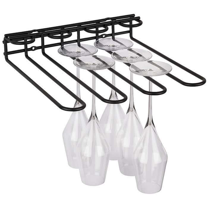 Glass Rack 29.5 x 32 cm Black - APS