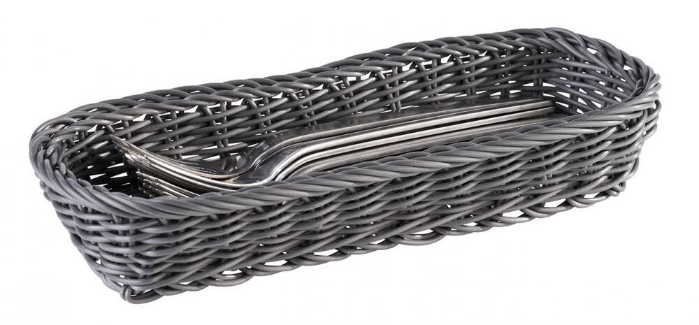 Rectangular Basket "Economic" 10 x 27 cm Grey - APS