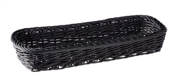 Rectangular Basket "Economic" 10 x 27 cm Black - APS