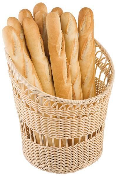 Oval Baguette Basket "Economic" 34.6 x 32 cm Light Beige - APS