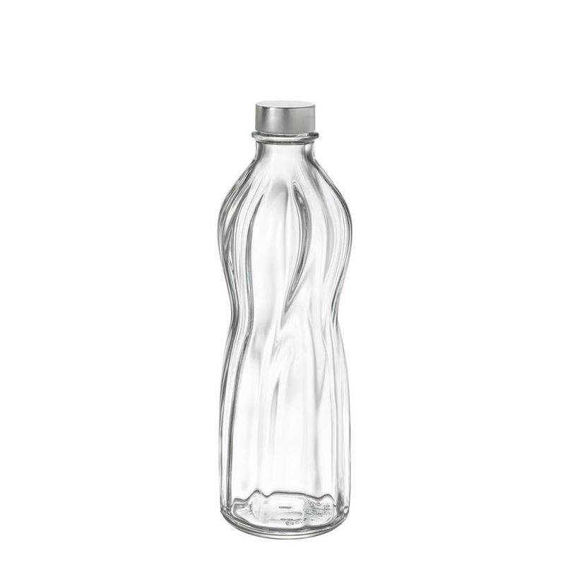 0.75 lt Aqua bottle Bormioli Rocco clear glass with airtight cap for horeca use
