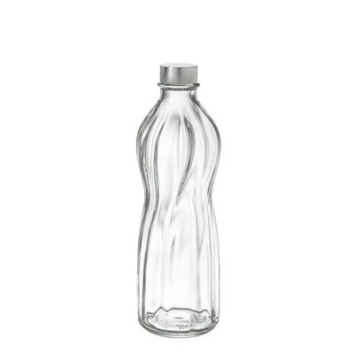 1 lt Aqua bottle Bormioli Rocco clear glass with airtight cap for horeca use
