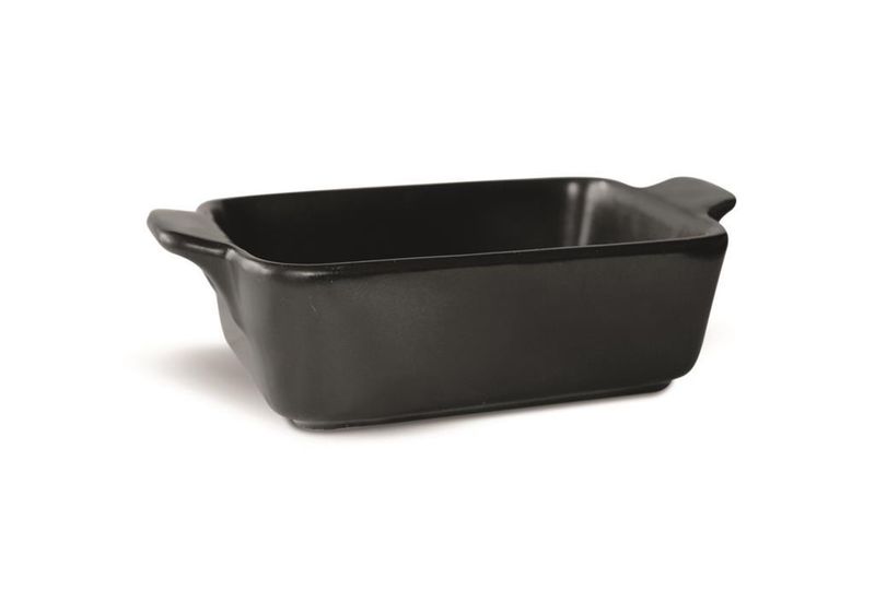Rectangular Pan 13 x 8.2 cm Stoneware Black Matt - Mps