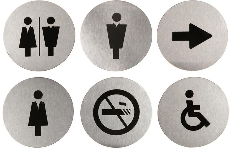 Adhesive labels mixed 10 cm Securit horeca use