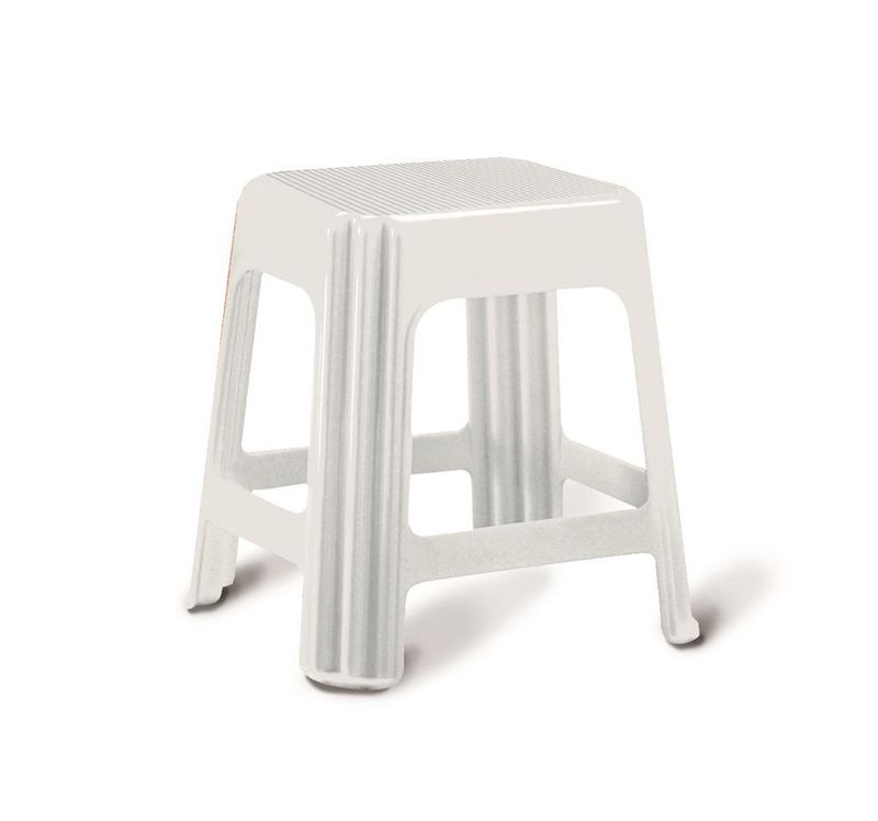 Stool 42 x 34 cm White Novanta 7590 White - Giganplast