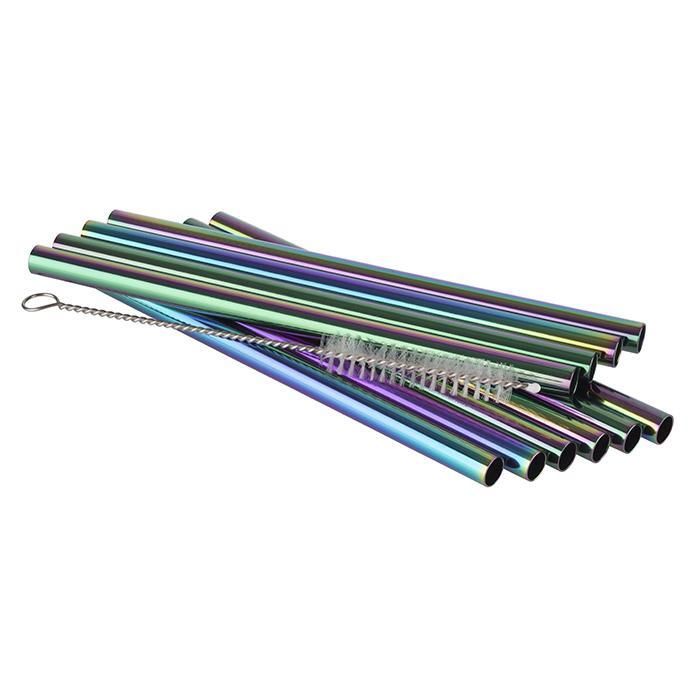 APS Strohhalm 15 cm Grün Edelstahl Gastronomie