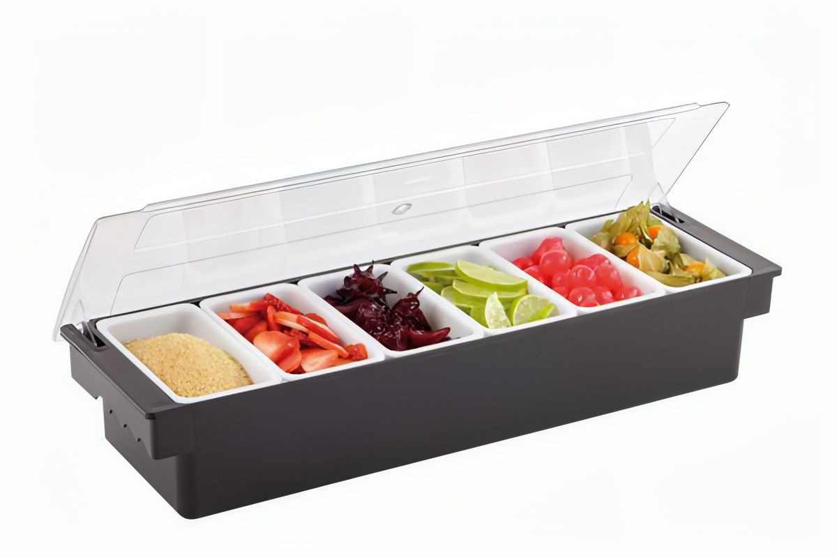 Condiment Holder 6 Compartments 15.5 x 50 cm - APS