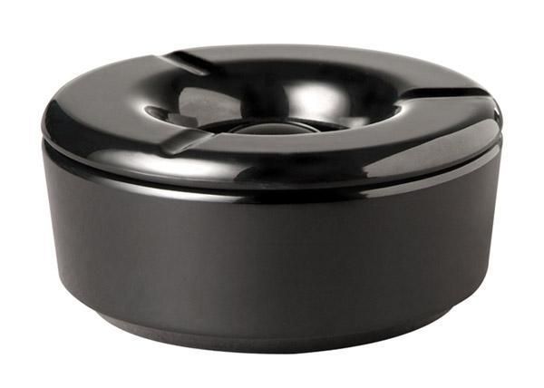 Windproof Ashtray "Glow" 11.5 cm Black - APS