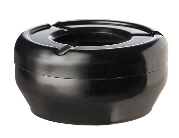 Windproof Ashtray "Gleam" 10 cm Black - APS