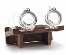 Tilted Cereal Dispenser with 2 Compartments - Yegam