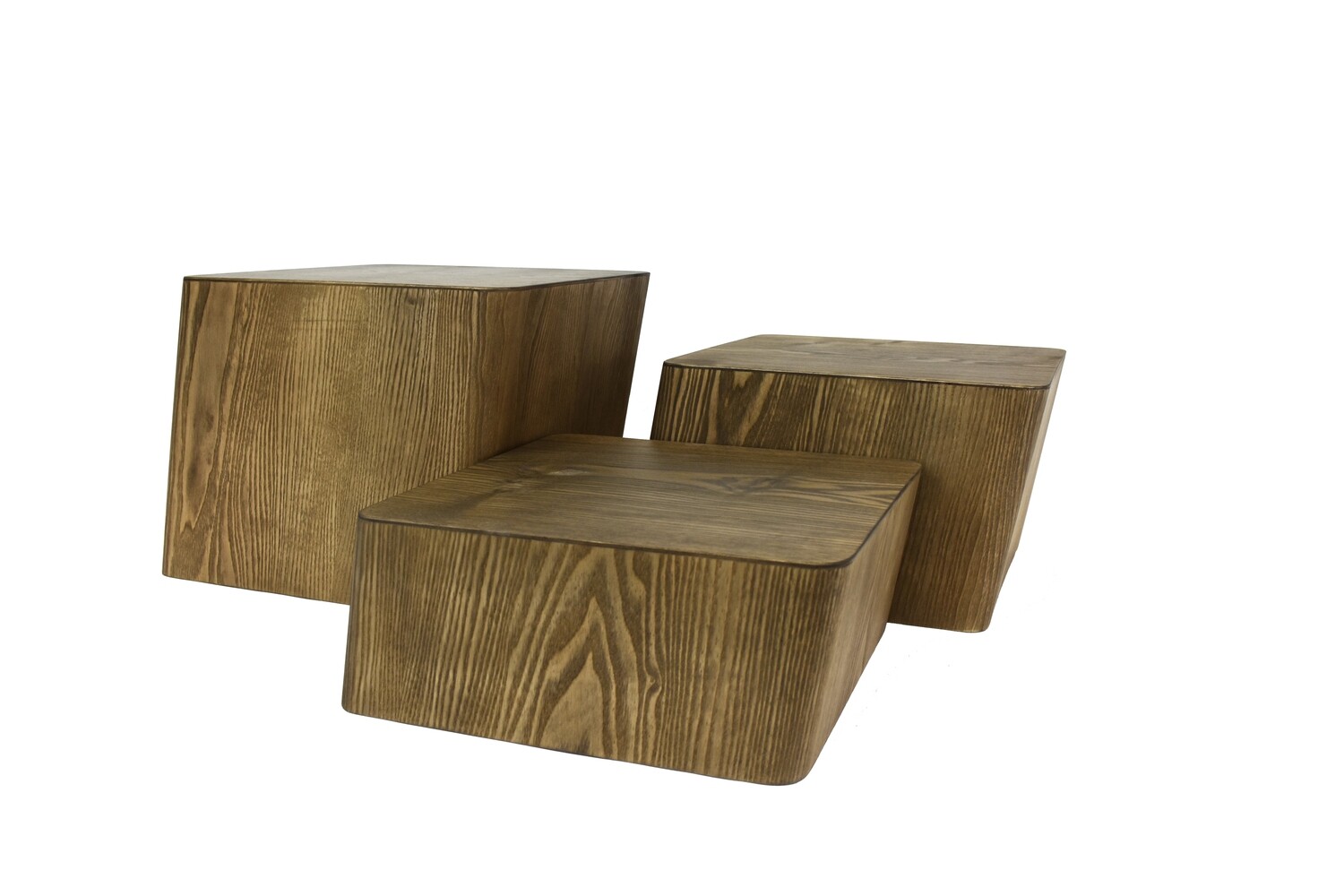 Slanted Ashwood Stand 28.5 x 28.5 x 24 cm - Yegam