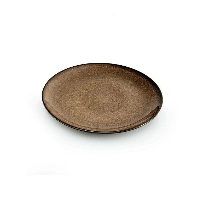 Round Coupe Plate 21.5 cm Rustic Grey - Yegam