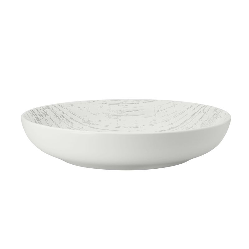 Deep Plate 26 cm White Drizzle - Yegam