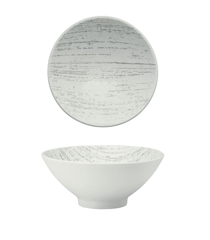 Bowl 23 cm White Drizzle - Yegam