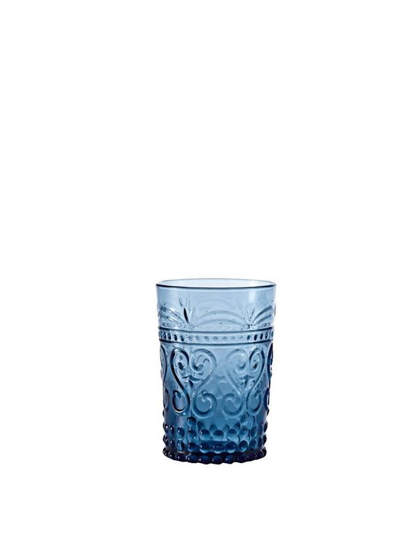 Zafferano Rock tumbler 27 cl turquoise glass Provenzale for horeca use