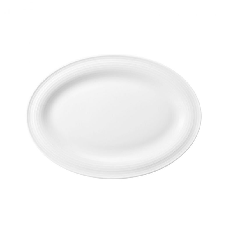 Oval platter 25 cm, White - Blues - Seltmann