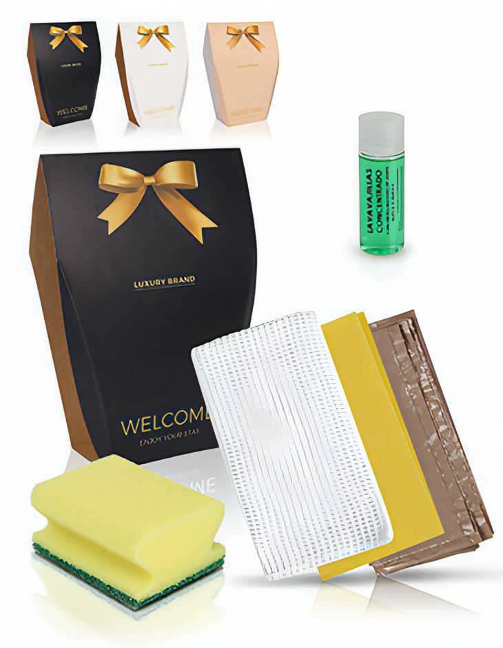 Set 40 Pieces Kitchen Cleaning Kit 8 for Accommodation 40 Units Luxury Brand - Tirolix