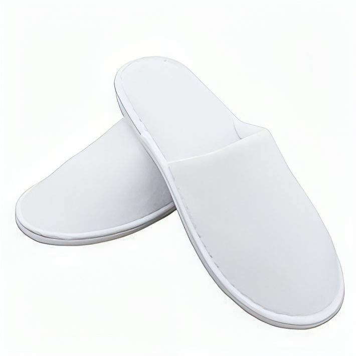 Set 70 Pieces White Cotton Slippers - Tirolix