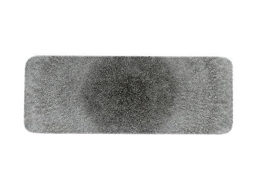 Rectangular Plate 37.6 x 14 cm Studio Prints Raku Quartz Black - Churchill