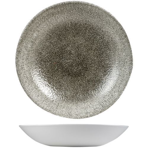 Deep Plate 24.8 cm Studio Prints Raku Quartz Black - Churchill