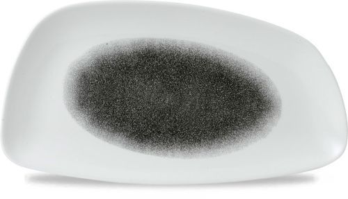 Geometric Plate 35 x 18.5 cm Studio Prints Raku Quartz Black - Churchill