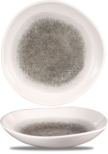 Organic Deep Plate 25.3 cm Studio Prints Raku Quartz Black - Churchill