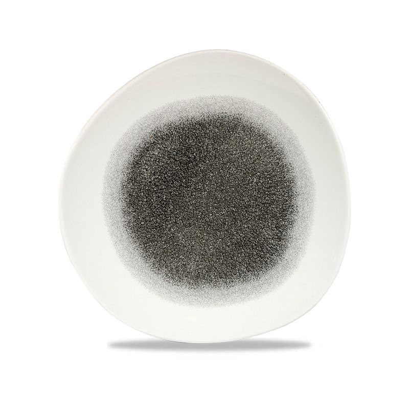 Organic Plate 28.6 cm Studio Prints Raku Quartz Black - Churchill