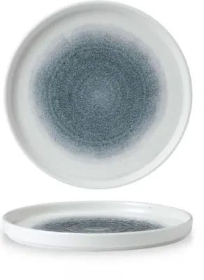 Plate with Vertical Rim 21 cm Studio Prints Raku Topaz Blue - Churchill