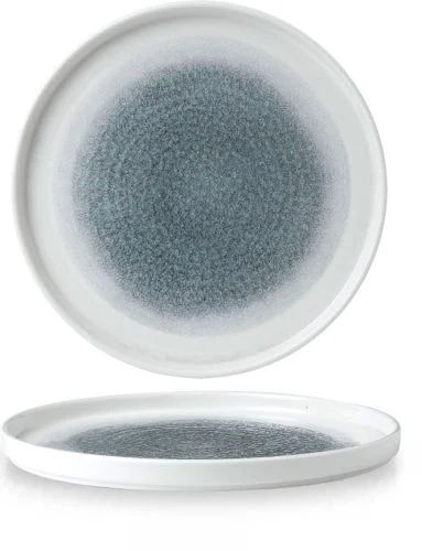 Plate with Vertical Rim 26 cm Studio Prints Raku Topaz Blue - Churchill