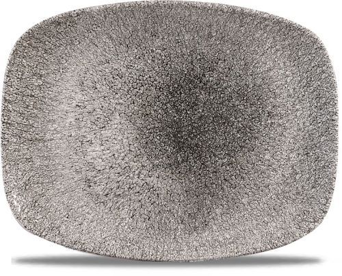 Oblong Plate 26.1 x 20.2 cm Studio Prints Raku Quartz Black - Churchill