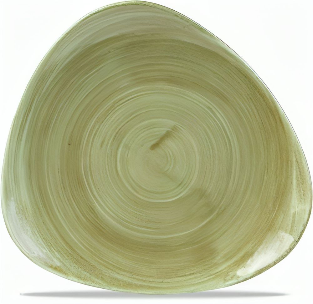 Triangular Plate 26.5 cm Stonecast Patina Burnished Green - Churchill