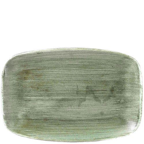 Oblong Plate 35.5 x 24.5 cm Stonecast Patina Burnished Green - Churchill