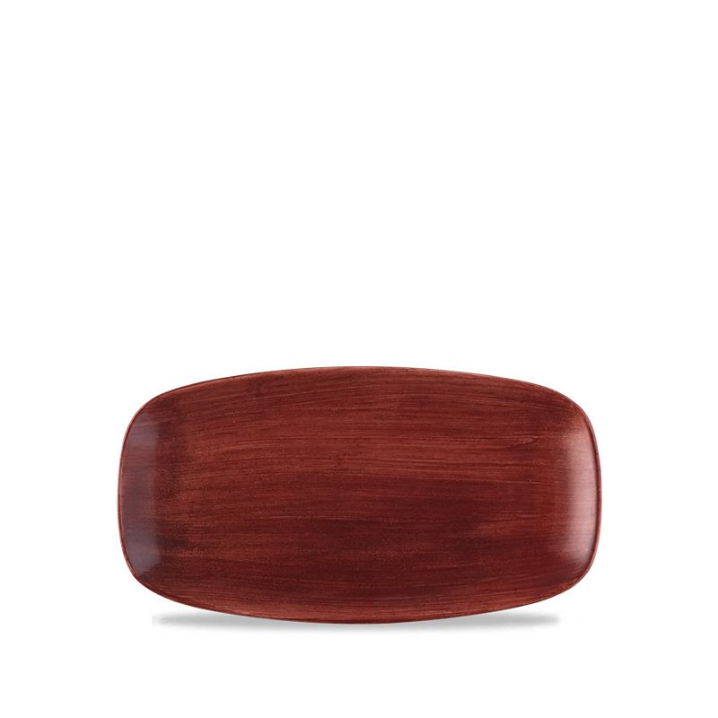 Oblong Plate 35.5 x 18.9 cm Stonecast Patina Rust Red - Churchill