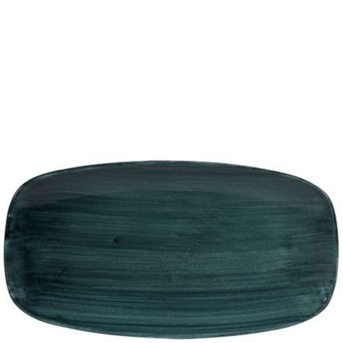 Ovaler Teller 35,5 x 18,9 cm Stonecast Patina Rustic Teal - Churchill