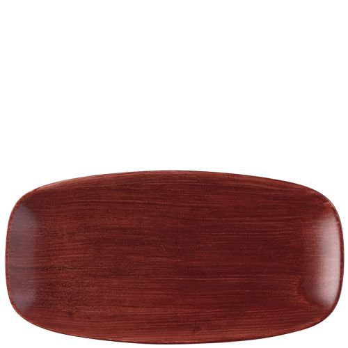 Oblong Plate 29.8 x 15.3 cm Stonecast Patina Rust Red - Churchill