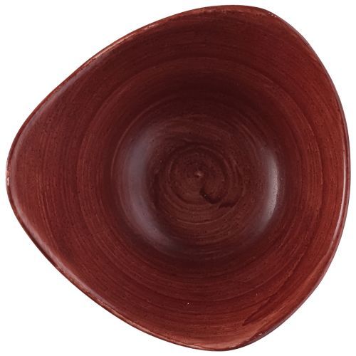 Triangular Bowl 15.3 cm Stonecast Patina Rust Red - Churchill