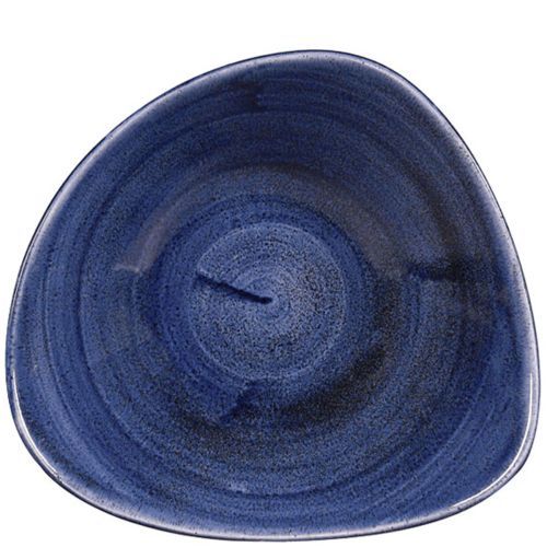 Triangular Bowl 23.5 cm Stonecast Patina Cobalt Blue - Churchill