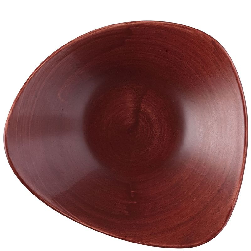 Triangular Bowl 23.5 cm Stonecast Patina Rust Red - Churchill