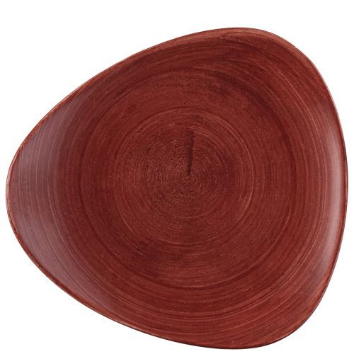 Triangular Plate 24.5 cm Stonecast Patina Rust Red - Churchill