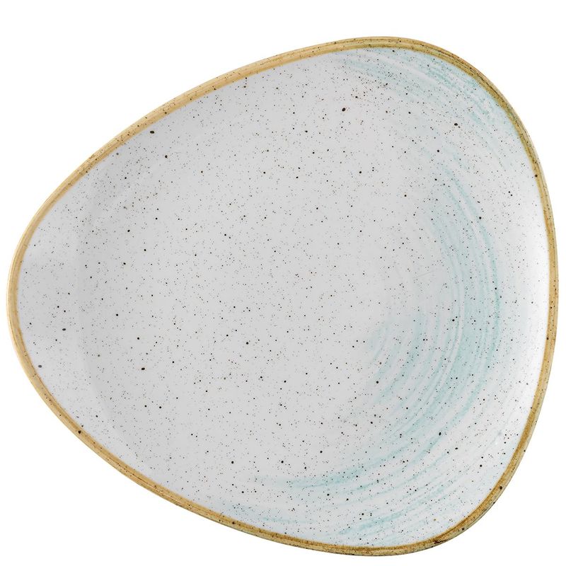 Triangular Plate 26.5 cm Stonecast Accents Duck Egg - Churchill