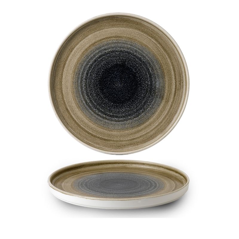 Plate with Vertical Rim 26 cm Stonecast Aqueous Bayou - Churchill